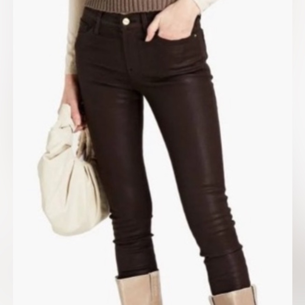 Frame Le Skinny de Jeanne Coated Brown
